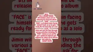 BTS Jimin's Solo Album FACE Announcement and Teaser Trailer Release #shorts #bts #jimin #solo