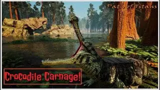Crocodile Cacophony! Solo Sarco takes on server | Path of Titans gameplay