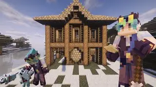 [Minecraft] No Talking, Just Building #6 [Simple medieval house tutorial]