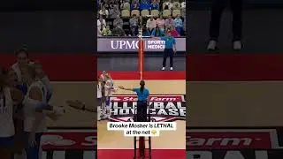 Pitts' Brooke Mosher is LETHAL at the NET #volleyball #pittsburgh