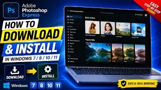 How to Download and install Photoshop Express in windows 7 8 10 11|| Photoshop Express Download