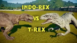 Indo-rex Vs T-rex Jurassic World Evolution (DINOSAUR ZOO TYCOON GAME)