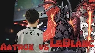 Faker - Aatrox vs LeBlanc Mid - LoL Season 9 KR Ranked | League Of Legends
