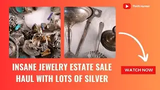 INSANE JEWELRY ESTATE SALE Haul With Lots of #Silver #Finds | Thrift Hunter #133
