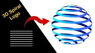3D Spiral Logo with Illustrator