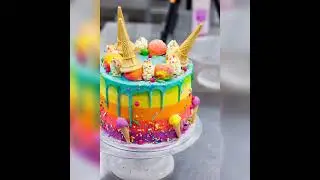 Rainbow theme cake 🌈🎂 #shorts