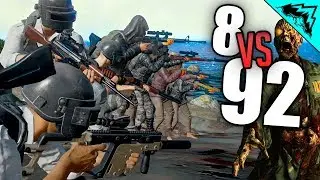 92 ZOMBIES - PlayerUnknown's Battlegrounds Highlights (PUBG Zombies Custom Games) w/ StoneMountain64