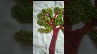 green tree embroidery #new design #hand embroidery
