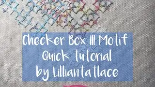 Checker Box III Motif Quick Tutorial Frivolite tatting lace free pattern step by step