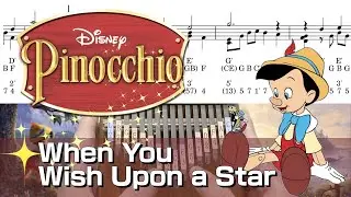 When You Wish Upon a Star【星に願いを】カリンバ楽譜 /Kalimba Tutorial