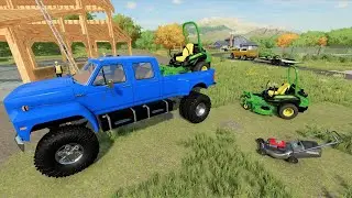 Starting Lawn business with one push mower | Farming Simulator 22
