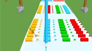Crayon Rush 3D ​- All Levels Gameplay Android, iOS (Levels 1-3)