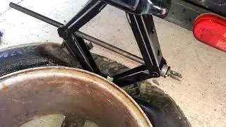 Tire Bead Breaking with Car Scissor Jack