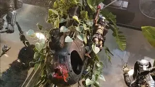  PREDATOR 1987  Jim Hopper Chopper Custom Diorama Display. HIYA TOYS Exquisite Basic 1/18 scale 