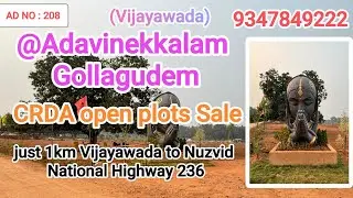 Vijayawada to Nuzvid NH 236 near Adavinekkalam Gollagudem CRDA plots suitable for house construction