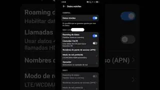 C&oacute;mo activar ROAMING de Datos