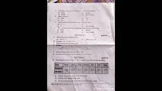 class 7 math question paper PT 1 2022-23#math#class7#pt1#7#mathematics