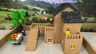 Building a country house out of clay (simplified version)#diy