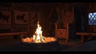 Viking Fire in Longhouse with Sounds of the All Father Ambient Scene 8HRs Full HD