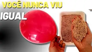 Fiz usando Serragem,cola e balão