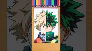COLOR SWAP ✨ Midoriya X Bakugo - My Hero Academia || Part 2 #shorts #drawing #myheroacademia