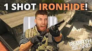 Using The ONE SHOT Ironhide Shotgun & Riot Shield On Rebirth Island! [Best Ironhide Class]