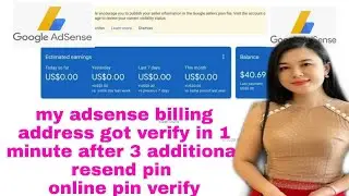 Google adsense account billing address verify without pin /  online pin verify 2020
