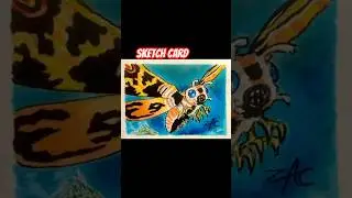 Mothra Sketch Card. #mothra #kaiju #toho #monster #godzilla #sketchcard #art #ZAC