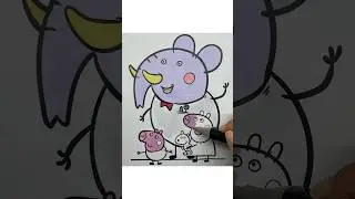 Coloring Little Piggy 🐷 👧 | #littlepiggy #coloring #coloringtime #markers #creativeforkids