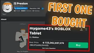 BuildIntoGames Bought mygame43's ROBLOX Tablet !!!