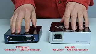 Сравнение проекторов: ZTE Spro 2 и портативный проектор Aaxa M5 (обзор бок о бок)