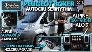 Peugeot Boxer Autocruise Rhythm 2013 in for Alpine Halo 9, Fiat Drinks Holder, Alpine Sub & Mini Amp
