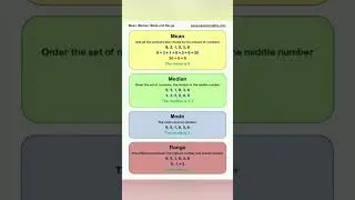 Mean Median and mode statistics