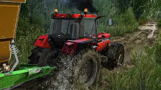 Case IH 1455 XL против Muddy Road (Unstoppable Tractor)