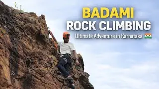 📍Badami Rock Climbing First Time &ndash; Terrifying but Worth It! #travel #youtube #PradyumnTravels
