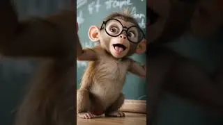 #FunnyMonkey 🐒 #MonkeyTeacher 🍌 #ABCDFun #AnimalSchool #BananaClass #LaughingAnimals #ViralScene