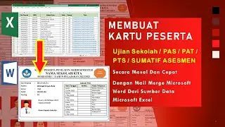 Administrasi | Mudah Membuat Kartu Peserta Ujian plus Foto | Mail Merge Excel ke Word