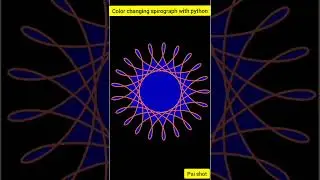 Color changing spirograph with python turtle # shorts🥰&nbsp;🥰