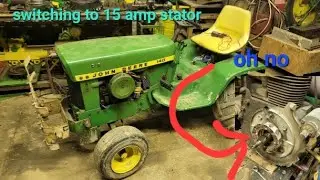 switching from 10 amp to 15 amp stator/replacing stator in Kohler k321 1971 John deere 140 H3