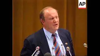RUSSIA: MOSCOW: ZYUGANOV RECEIVES COMMUNIST BLOC NOMINATION