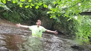 Swimming fully clothed!