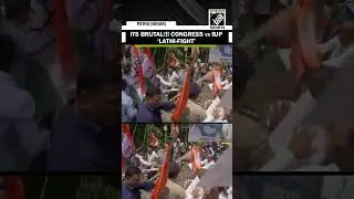 Caught on Cam: &lsquo;Lathis&rsquo;, stone pelting between BJP-Congress workers; Chaos in Patna