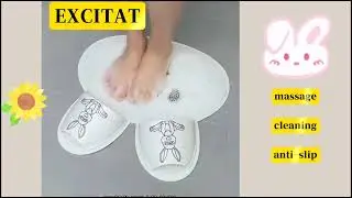 EXCITAT&reg; Rabbit Shaped Non-Slip Bath Mat with Suction Cup