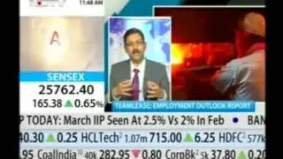 Kunal Sen, SVP, TeamLease Services elaborating on the TeamLease Employment Outlook, NDTV Profit
