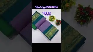 Chettinad cotton sarees 🦋without blouse 👉WhatsApp:9488866146 #saree #viralvideo #short #purecotton