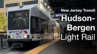 New Jersey Transit Light Rail, Hudson-Bergen Light Rail, Exchange to Jersey, Kinki Sharyo, 4K POV