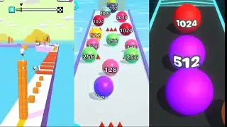 Best Mobile Game 👉 Cube Surfer // Ball Run Infinity // Crazy Ball 2048 Gameplay walktrough android