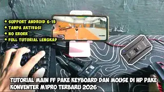 TUTORIAL CARA BERMAIN FREE FIRE PAKE KEYBOARD DAN  MOUSE DI HP PAKE KONVENTER M1PRO TERBARU 2026 