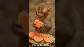 Monkey eating Guava #funny #animated #monkey #animation #comedy #monkeyeating #funnyanimals #guava