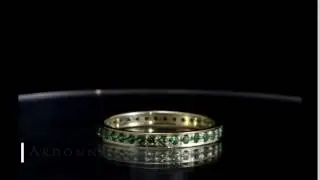 Green Emerald  eternity ring - Made by Ardonn